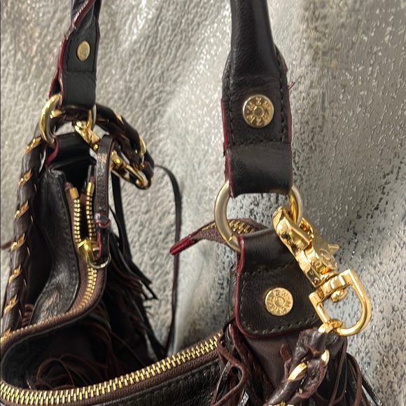 Mzwallace Fringe Leather Shoulder Bag - Brown - Picture 6 of 12